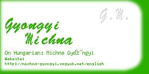 gyongyi michna business card